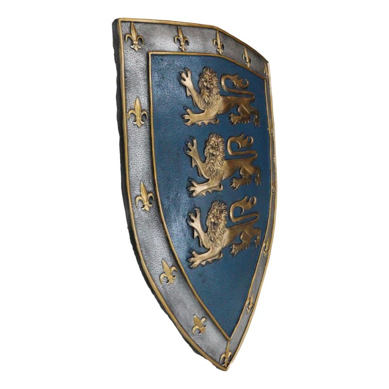 Large Medieval Knight Royal Arms Of England Three Lions Shield