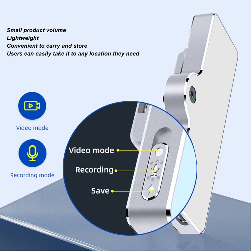Body Worn Mini Camera Plastic Metal 1080P Wearable Camcorder 32GB