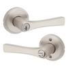 Kwikset Katella Entry Door Handle with Lock and Key, Secure
