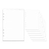 2 Set A5 Binder Dividers White Plastic Index Divider Blank