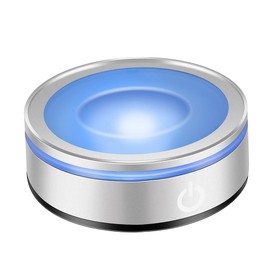 IFOLAINA LED Light Base Multicolor Show Round Stand Display Plate with Concave Top Surface Color Change for Crystal Ball