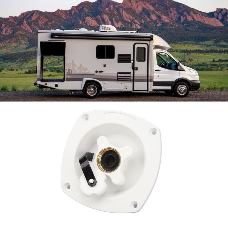 RV White City Water Fill Inlet, Wall Mount Pressure Regulator
