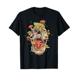 Cottagecore frog Skull Mushroom Collector Men Women Vintage T-Shirt