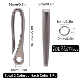 SUNNYCLUE 2 Colors Brass Key Hook Carabiner U-Shaped Hook Chain Car Key Ring Hook Car Key Chain Belt Hook Key Buckle Key Holder Fishing Hook Belt Loop Brass Wallet Chain Tribute Hanging Holder Retro