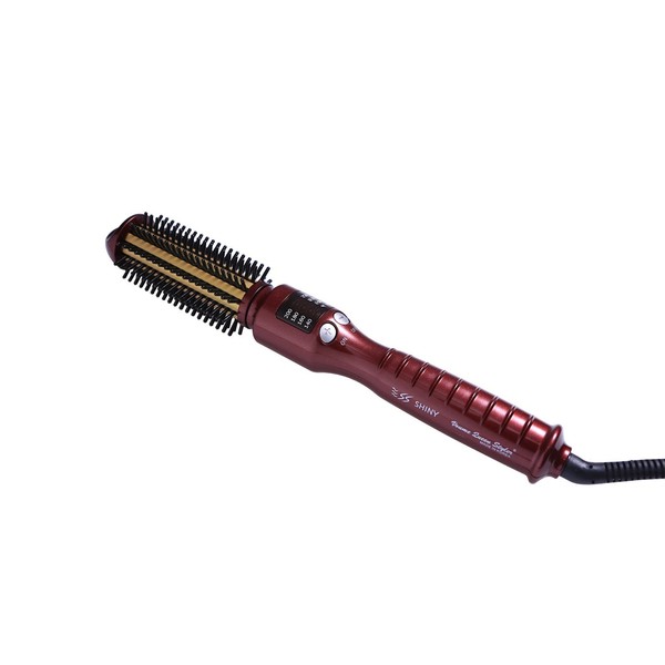 SS Shiny Volume Queen Styler Pro Curling Hair Iron Hot Air Brush Red