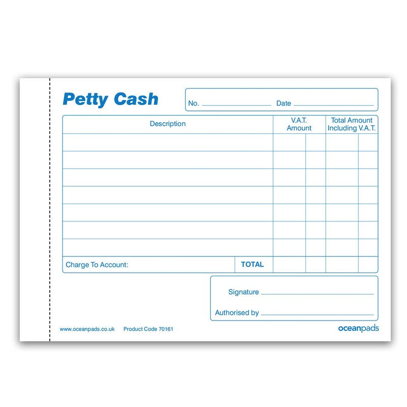 Oceanpads Carbonless NCR Petty Cash Voucher Duplicate Books A6 50