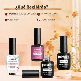JODSONE 15ML Deshidratador de Uñas Primer base y top coat semipermanente Superficie Brillante Secado Rápido Duradero En Casa DIY Nail Salon Girl Gift 