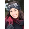 styleBREAKER Damen Strick Stirnband mit Twist, Knoten und Perlen, Winter