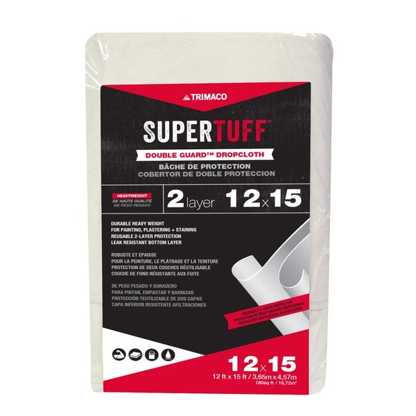 Trimaco 2703 SuperTuff Double Guard Two Layer Leak Resistant Dropcloth,