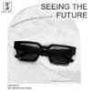 [SHEEN KELLY] Retro Square Sunglasses for Men Women Vogue Thick