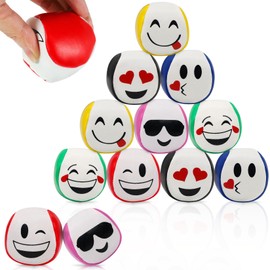 Forbabe 12 Stück Jonglierbälle für Anfänger 5cm Juggling Balls for Beginners Pädagogische Jonglierball Set für Drinnen und Draußen Jonglierbälle Dosenwerfen