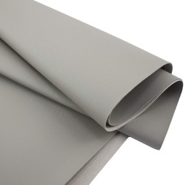 55'' x 80'' PU Faux Synthetic Leather Sheets | 1.1mm Thick | Ideal for Upholstery, DIY Crafts, Hat Making, Hair Crafts, Sewing, Shoe Making (Light Grey)