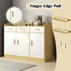 YUEYIXII 2 Pack Finger Edge Pull Golden Kitchen Cupboard Handles