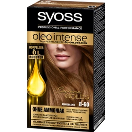 Syoss Oleo Intense Permanent Oil Colouration, 8-60 Honey Blonde Level 3, Pack of 3 (3 x 115 ml)