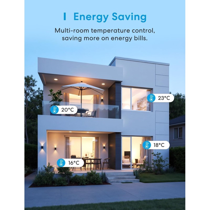 Meross Smart Thermostat Works with Combi Boiler & Water-Based Underfloor