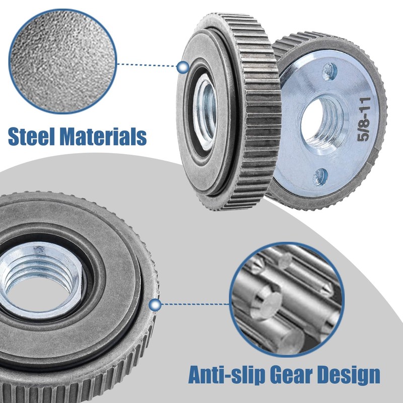 Treki 5/8"-11 Angle Grinder Nut, 5/8''-11 Angle Grinder Flange Nut
