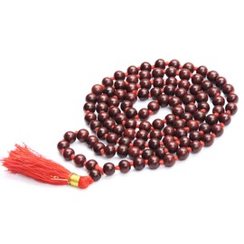 Meditation (Japa) Rosewood Beads Mala with 108 + 1 Beads (8-9 mm Sized Beads) - Pack of 1 Mala for Mantra Chanting, Meditation, etc