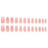 Advanced purple gradient style,Short almond-shaped nails,12 sizes - 24 nail