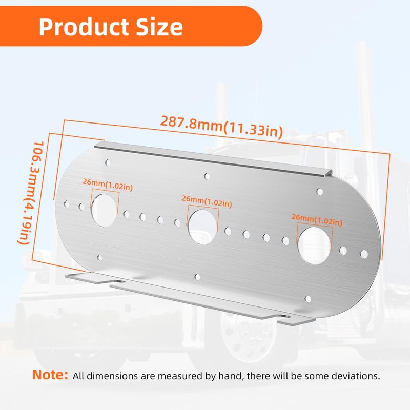 MOTOQUEEN Air Cleaner Front Light Brackets Kit for Peterbilt 3