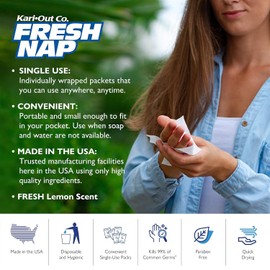 Kari-Out Fresh Nap Lemon Moist Towelette - 100 Count