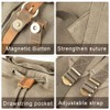 High Capacity Canvas Vintage Backpack - for Hiking Travel 12-15"