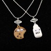 PPX 4 Pairs Miniature Cookies Biscuit Cookie Milk Necklaces and