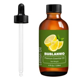 Bublanwo Lemon Essential Oil for Hair Scalp Massage 100% Pure and Natural Massage Aromatherapy 4 Fl Oz 118ML