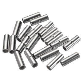 sourcing map Non-Insulated Butt Crimp Terminals 6 AWG for Electrical Wire Splice DIY, Pack of 20