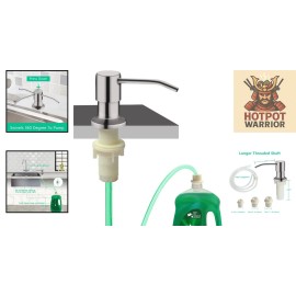 Stainless Steel Brushed Nickel Soap Dispenser with Anti-Leak 47" Extension Tube