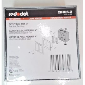 RED DOT 2IHD5-2 2-GANG UNIVERSAL WEATHERPROOF BOX WITH MOUNTING LUGS