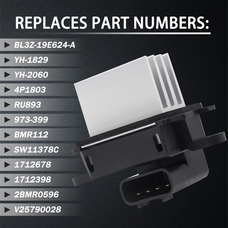 5F9Z-19E624-AA BL3Z-19E624-A YH-1829 HVAC Blower Motor Resistor AC Blower Control