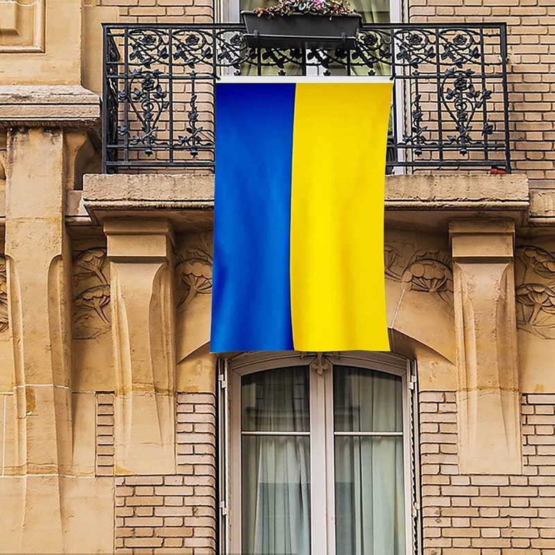 SHATCHI 5ft x 3ft Ukraine Ukrainian National Flag with Eyelets