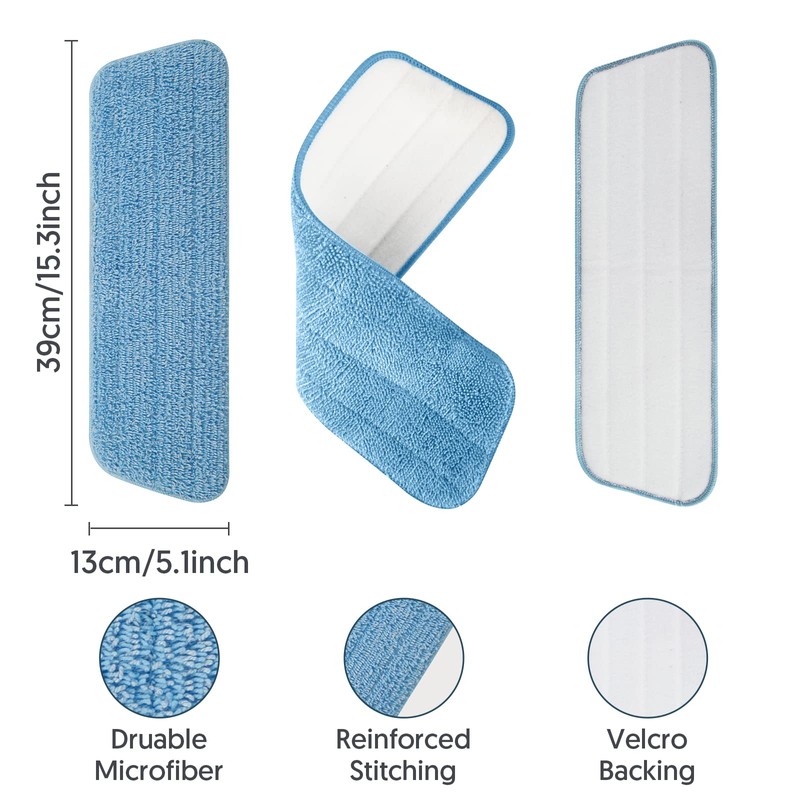 7 Count Reusable Mop Pads for Swiffer PowerMop -MEXERRIS Microfiber