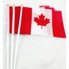 Mini Canada Flags 5.5" x 8.25" Pack of 10 Plastic