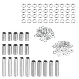 MECCANIXITY Lamp Pipe Kit with Lock Nuts Washers 1/8IP Thread Fasteners Assortment for Chandelier Ceiling Light Repair Assembly DIY Hardware, Pack of 140