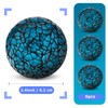 Kepfire 2.4 Inch Round Glass Sphere 6Pcs Mosaic Crackl Orbs