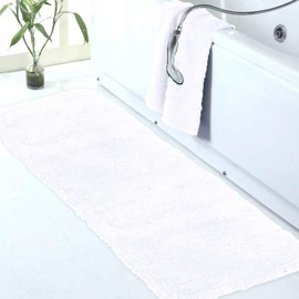 Walensee Large Bathroom Rug (24 x 72, White) Extra Soft and Absorbent Shaggy Bathroom Mat Machine Washable Microfiber Bath Mat for Bathroom, Non Slip Bath Mat, Luxury Bathroom Floor Mats