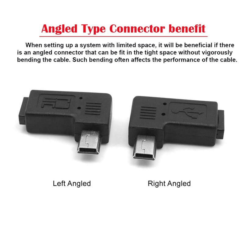chenyang - Paquete de 2 mini USB de 5 pines