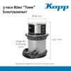 Kopp TSD Turm, 3fach with USB and Zuleitung