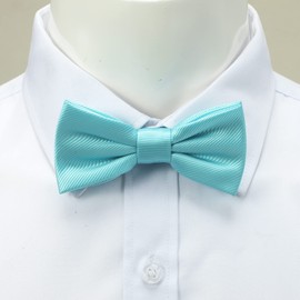 fortunatever - Pajaritas sólidas preatadas para niños, corbatín de esmoquin ajustable para niños con varios colores (11 a 19 pulgadas), Azul-cielo, Talla única