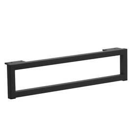 woplus 1 Piece Rectangular Furniture Feet | Furniture Leg, Cabinet Foot & Sofa Foot - Matte Black, H: 120 mm, W: 500 mm [12 x 50 cm]