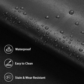 Waterproof Marine Canvas Fabric by The Yard 58" W 600D PVC Backing Water-Resistant Cordura Polyester Fabric Upholstery Material for Outdoor Indoor Marine Awning Tent Boat DIY, 1 Yard Black
