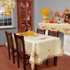 Simhomsen Beige Embroidered Pumpkins Fall Autumn Mantel Shelf Top Scarf