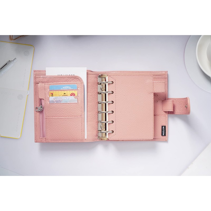 Moterm Pocket Luxe Ring Planner - Genuine Leather Binder Organiser
