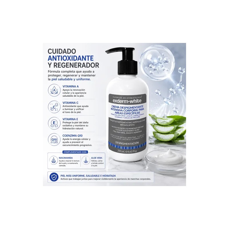 Exderm White Crema Despigmentante Intensiva Corporal 250