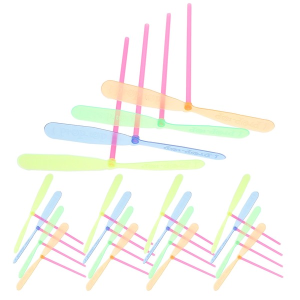 Abaodam 40pcs Hand Push Bamboo Dragonfly Bamboo Dragonfly Flying Toys