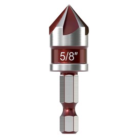 APIOLO Countersink Drill Bit-82 Degree, 5 Flutes High Speed Steel Countersink Bits, with 1/4 Inch Quick-Change Hex Shank, 5/8 Inch Sizes, for Metal, Wood, Plywood, Plastic