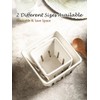 Gomakren Ceramic Berry Basket Set of 2, Square Fruit Bowls