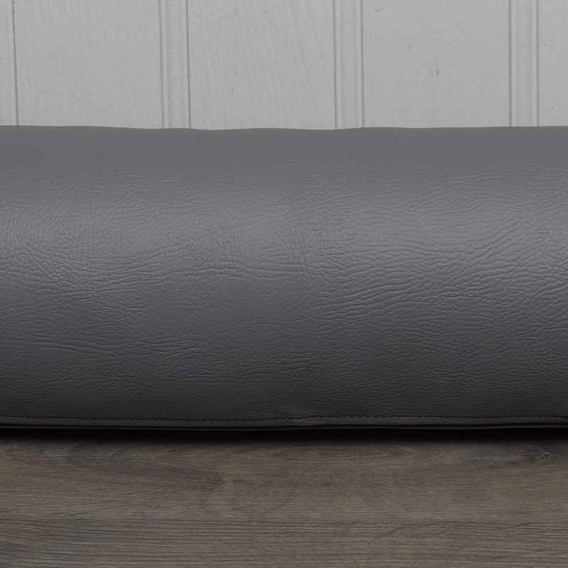 Classic Home Store Grey Leatherette Draught Excluder Faux Leather Boat