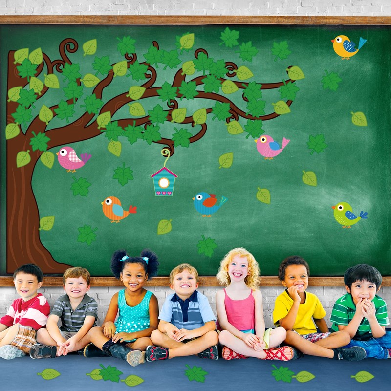Pajean 58 Pcs Classroom Tree Bulletin Board Set Trees Cutouts
